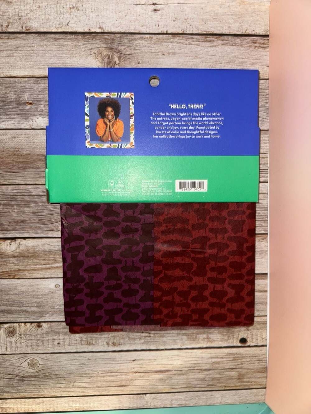 Tabitha Brown for Target Tissue Paper 20 Sheets 16.5" x 24" Red/Purple Abstract - Picture 2 of 4